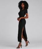 Effortless Mood Ribbed Knit Midi Dress