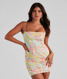 Disco Diva Square Neck Mini Dress