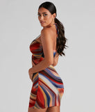 Good Times Marble Halter Dress