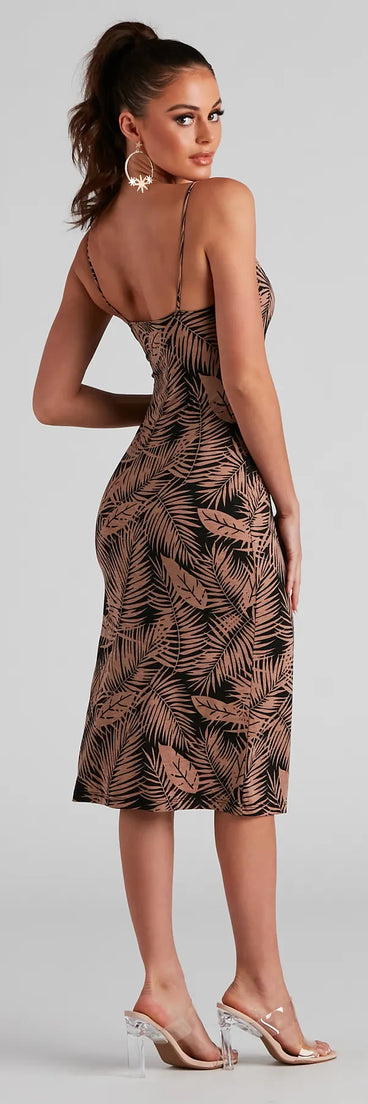 Palm Perfect Tropical Midi Dress