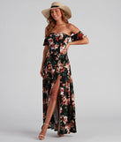 Vineyard Floral Slit Maxi Dress