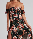 Vineyard Floral Slit Maxi Dress