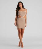 Chic Neutral Vibe Mini Dress