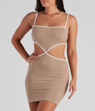 Chic Neutral Vibe Mini Dress