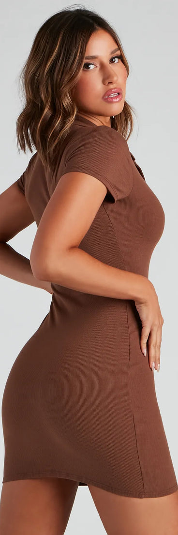 Preppy Trendsetter Knit Mini Dress