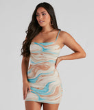 Sweet For You Marble Mesh Mini Dress
