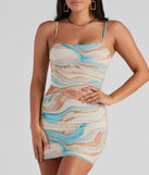 Sweet For You Marble Mesh Mini Dress