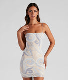 In The Mood Geo Print Mini Dress