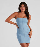Denim Days Square Neck Mini Dress