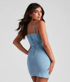 Denim Days Square Neck Mini Dress