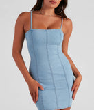 Denim Days Square Neck Mini Dress