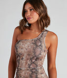 Sultry Mood Snake Print Mini Dress