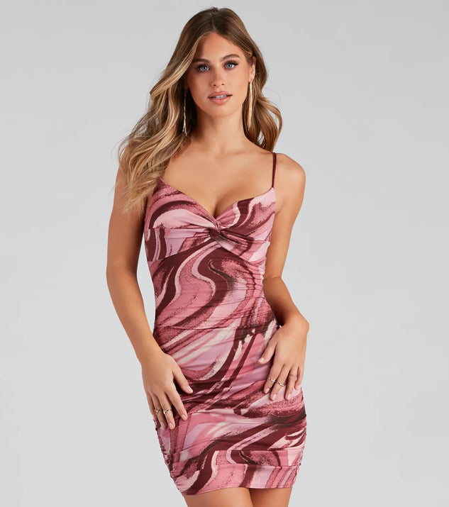 Splash Of Style Twist Mini Dress
