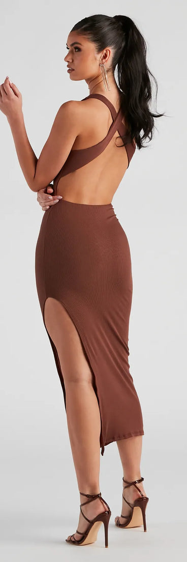 Made Your Mark X-Back Midi Dress
