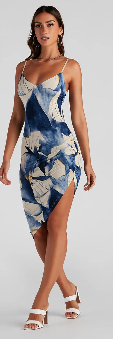 Gorgeous Muse Asymmetrical Midi Dress