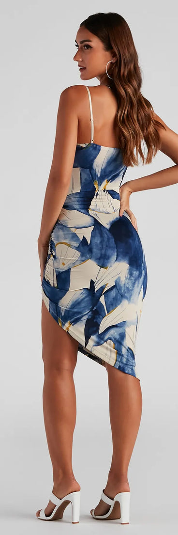 Gorgeous Muse Asymmetrical Midi Dress