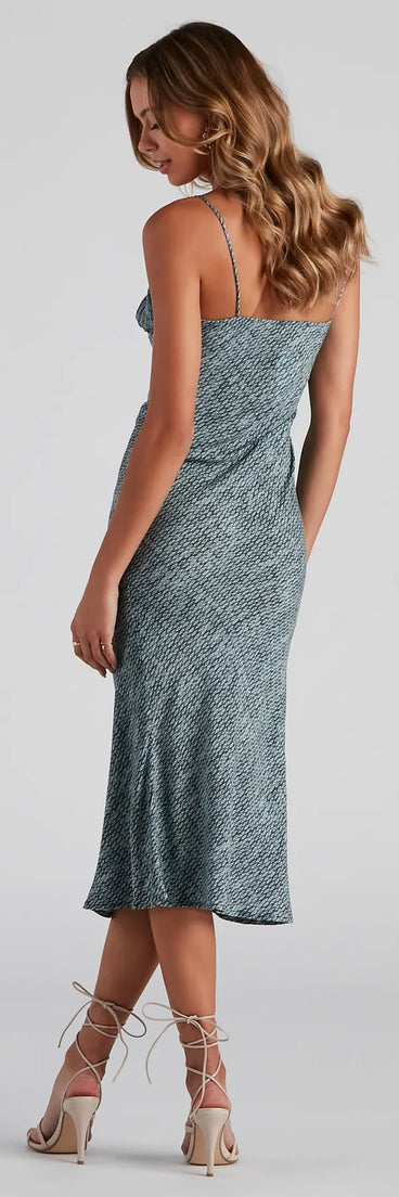 Bohemian Oasis Scoop Neck Midi Dress