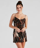 Perfect Swirls V-Neck Mini Dress