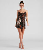 Perfect Swirls V-Neck Mini Dress