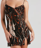 Perfect Swirls V-Neck Mini Dress