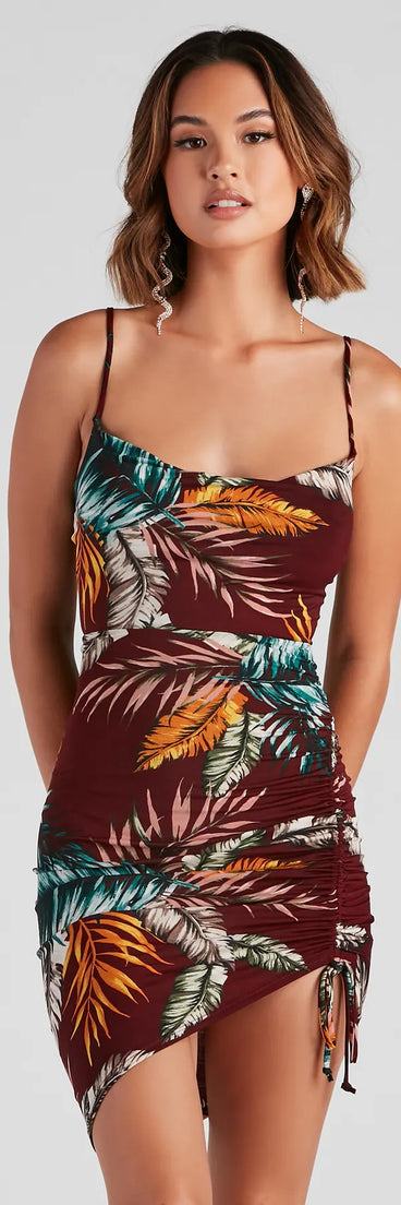 Out Of Office Ruched Mini Dress