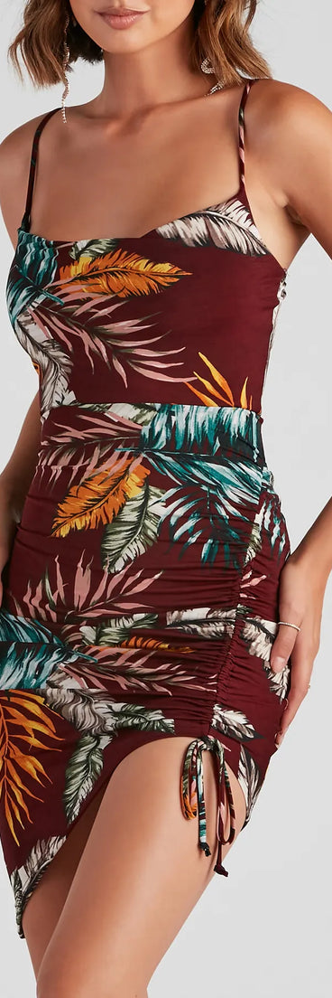 Out Of Office Ruched Mini Dress