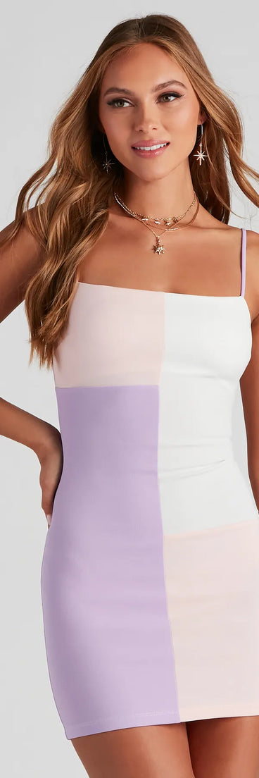 Color Story Crepe Mini Dress