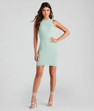 Everyday Trendsetter Mock Neck Mini Dress