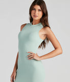 Everyday Trendsetter Mock Neck Mini Dress