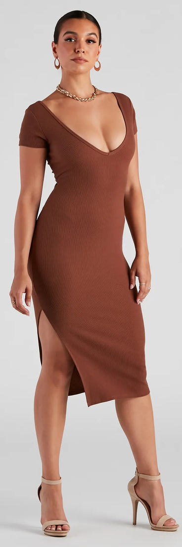 Cutie In Cap Sleeve Midi Dress