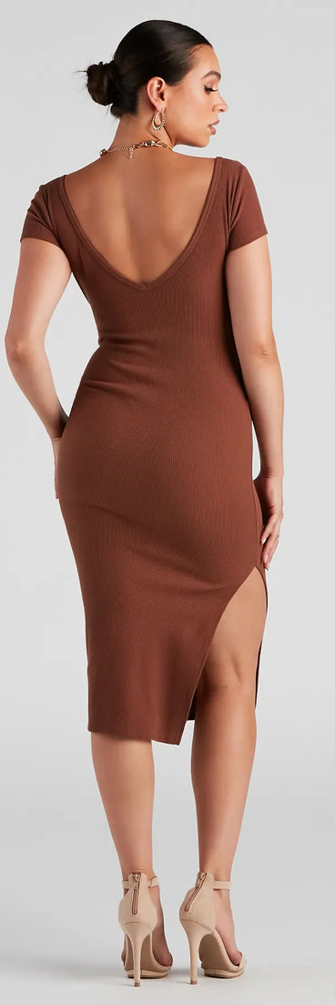 Cutie In Cap Sleeve Midi Dress