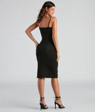 Alluring Basic High Slit Midi Dress