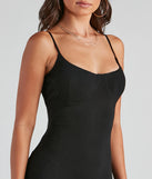 Alluring Basic High Slit Midi Dress