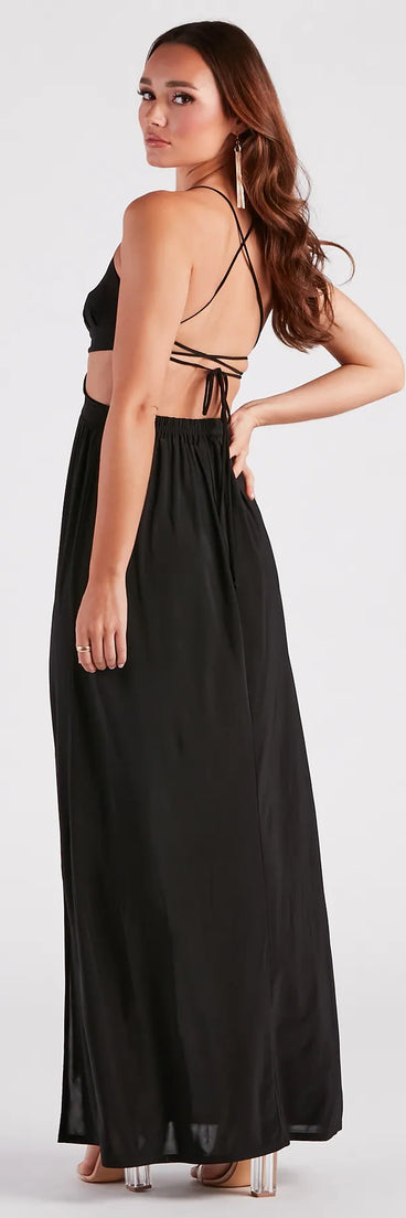 Pretty In Paradise Strappy Cutout Maxi Dress