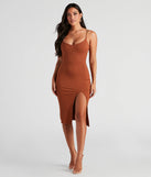 Stylish Links Chain Strap Midi Dress