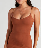 Stylish Links Chain Strap Midi Dress