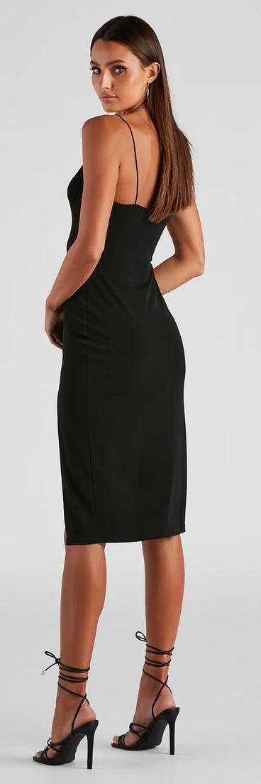 Minimalistic Sultry Midi Dress