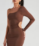 Draw Attention One-Shoulder Midi Dress