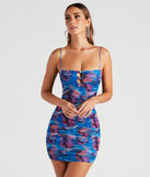 Abstract Idea Mesh Printed Dress