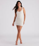 Sent You A Text Square Neck Mini Dress