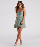 Spring Into Action Floral Skater Dress