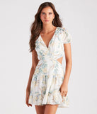 The Island Oasis Tropical Cutout Skater Dress is a mini dress that will make a statement with its short hemline and on-trend details to have you ready for any event!