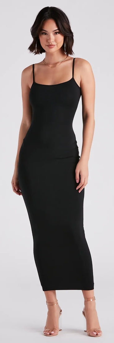 In Plain Sight Smooth Knit Maxi Dress