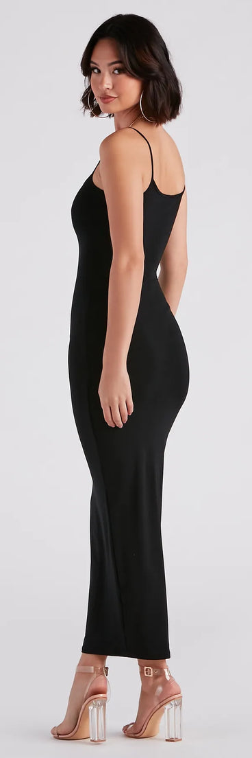 In Plain Sight Smooth Knit Maxi Dress