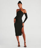 Alluring Trendsetter Halter Midi Dress