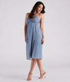 On The Verge Chiffon A-Line Midi Dress