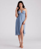 On The Verge Chiffon A-Line Midi Dress