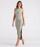 Stay stylish and warm in the Casual Cool Girl High Slit Ribbed Knit Maxi Dress, a textured knit sweater dress that's ideal for a winter date-night outfit or a chic brunch look.