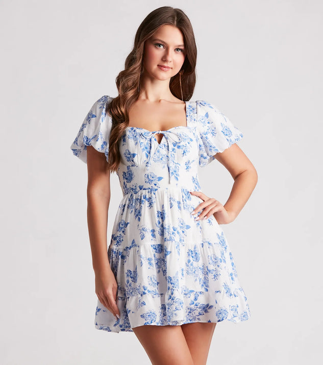 Vineyard Gal Floral Linen Skater Dress | Windsor Vineyard Gal Floral Linen Skater Dress | Windsor