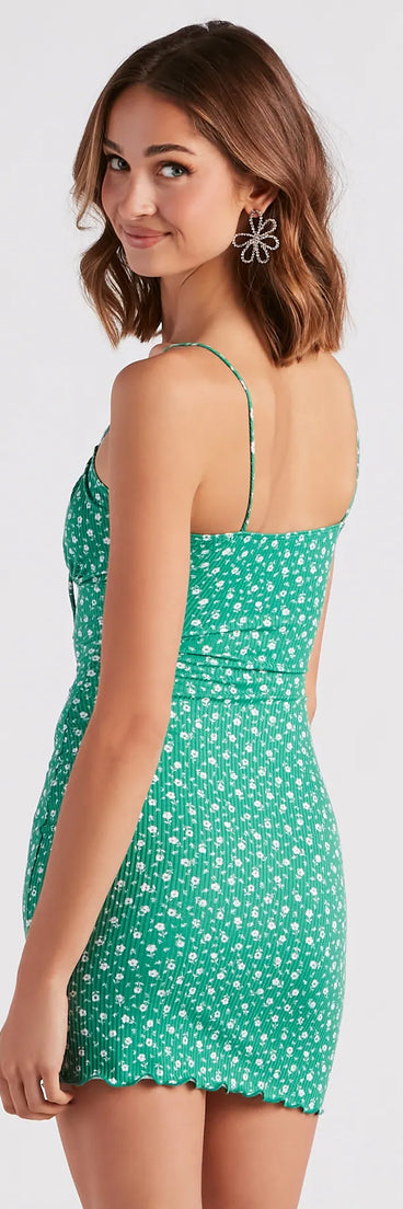 Flourish In Floral Print Mini Dress